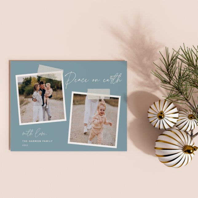 Festividades Instantâneo | Cartão de Férias Fotográficas Peace  (Criador carregado)