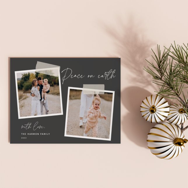 Festividades Instantâneo | Cartão de Férias Fotográficas Peace  (Criador carregado)