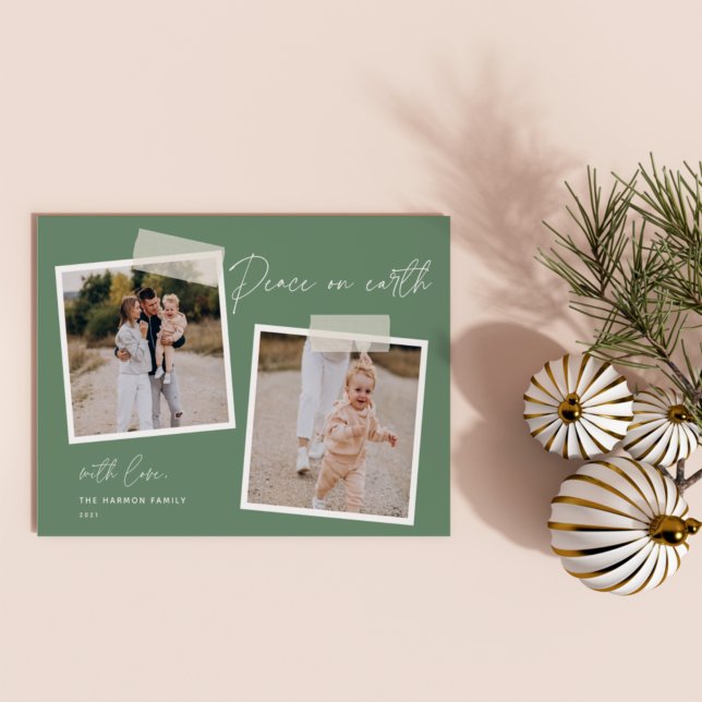 Festividades Instantâneo | Cartão de Férias Fotográficas Peace  (Criador carregado)