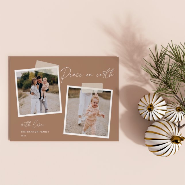 Festividades Instantâneo | Cartão de Férias Fotográficas Peace  (Criador carregado)