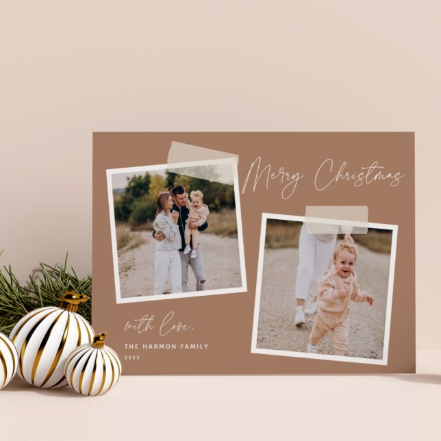 Festividades Instantâneo | Feliz Natal Cartão de Férias Dois (Criador carregado)