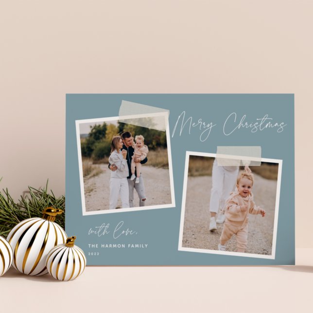 Festividades Instantâneo | Feliz Natal Cartão de Férias Dois (Criador carregado)