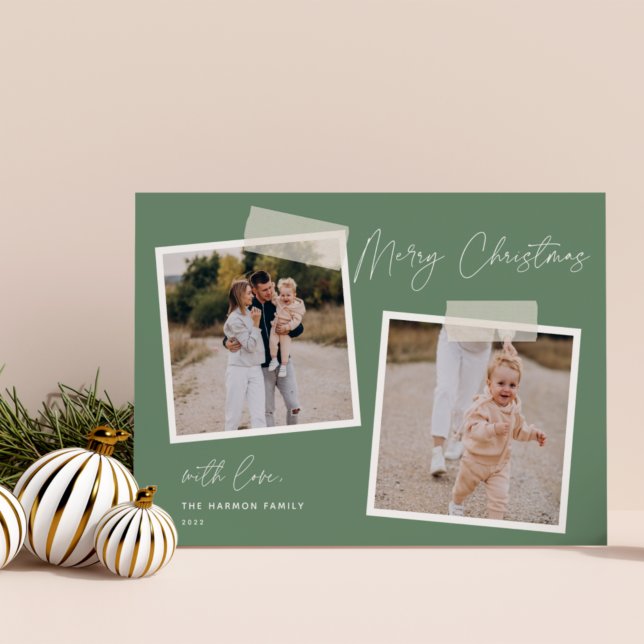 Festividades Instantâneo | Feliz Natal Cartão de Férias Dois (Criador carregado)