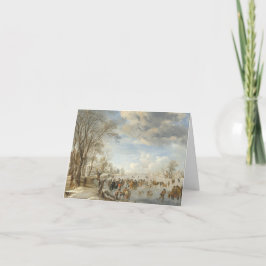 Festividades INVERNO DE Cartão natal vintage NA HOLANDA (1645)