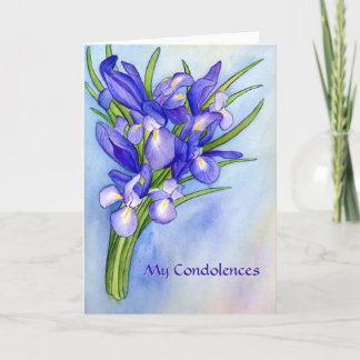 Festividades Iris Flor Minha Condolências Cartão de Saudação Pe