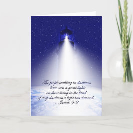 Festividades Isaiah 9:2 Cartão de Saudação de Natal