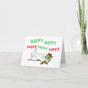 Festividades Jack Russell Happy Holiday Cartão de Natal De Cão