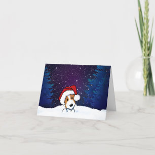 Festividades Jack Russell KiniArt Cartão de Natal