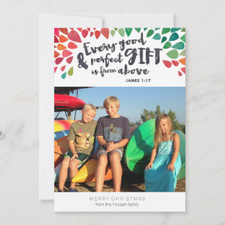 Festividades James 1:17 Cartão de Natal Religioso