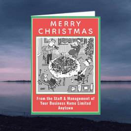 Festividades Jantar Colapso De Mesa Em Cartão De Natal De Peso