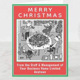 Festividades Jantar Colapso De Mesa Em Cartão De Natal De Peso