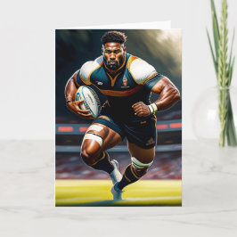 Festividades Jogador de Rugby - Cartão de Saudação do Rugby