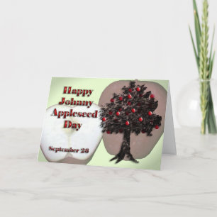 Festividades Johnny Appleseed dia cartão o 26 de setembro