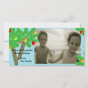 Festividades Jolly Palm Trees/ Cartão de Saudação Fotográfica