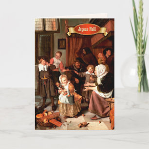 Festividades Joyeux Noël. Cartão de Natal de Belas Artes em Fra