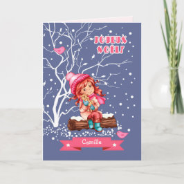 Festividades Joyeux Noël. Cartão de Natal em francês