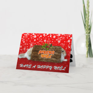 Festividades Joyeux Noel Red Xmas - Cartão de Natal de Coelho