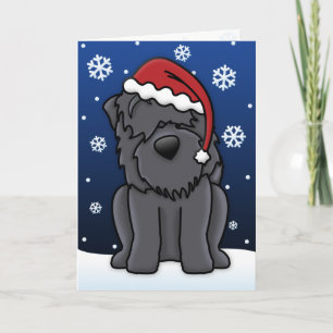 Festividades Kawaii Black Russo - Cartão de Natal Terrier