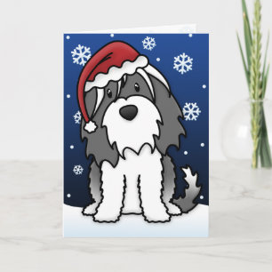 Festividades Kawaii Tibetano - Cartão de Natal Terrier