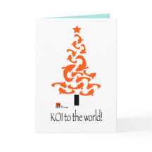 KOI (peixe) ao cartão mundial de Natal 2021-22