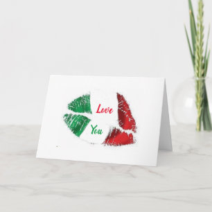 FESTIVIDADES LÁBIOS ITALIANOS DIZEM "AMEM-ME? CARTÃO DE AMOR