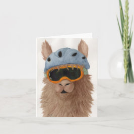 Festividades Lhamas em Shades: Cartão Saudável de Janeiro 4"x5.