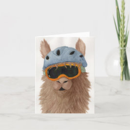 Festividades Lhamas em Shades: Cartão Saudável de Janeiro 4"x5.