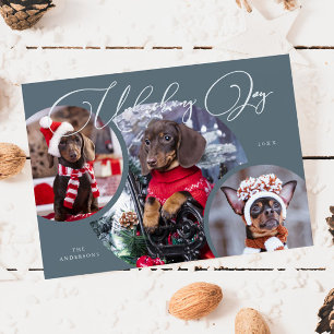 Festividades Liberando o Cartão de Feriado de Foto do Cachorro 