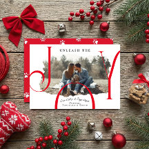 Libere a alegria vermelha | Cartão de Natal Pet Ph