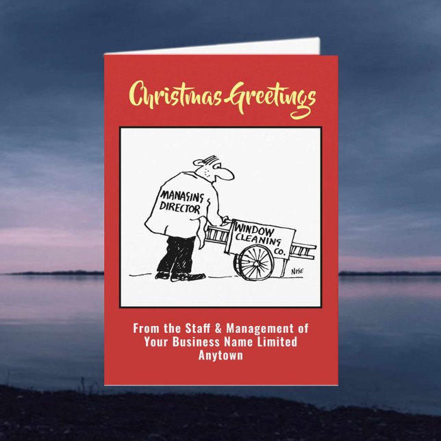 Festividades Limpador de Janelas ou Cartão de Natal de Limpeza  (Criador carregado)