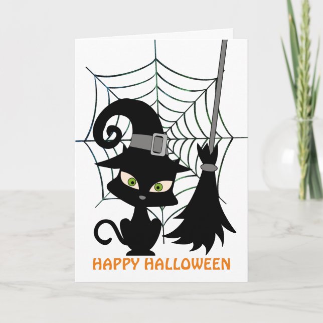 Festividades Limpando as Teias de Aranha, Cartão Dobrado 5" x 7 (Frente)