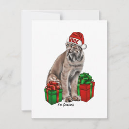 Festividades Lince-do-canadá - cartão de Natal