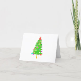 Festividades Lindo cartão de Natal com árvore de Natal