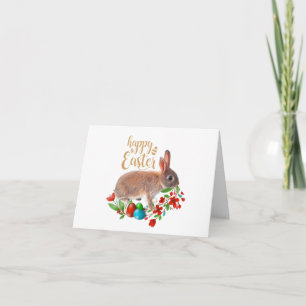 Festividades Lindo cartão de Páscoa dobrado e feliz