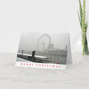 Festividades London Eye no cartão de Natal de inverno