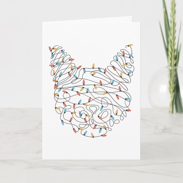 Festividades Luzes de Natal Cartão de Natal (Frente)