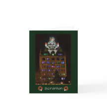 Luzes de Natal de Scranton Cartão Dobrado da Cidad