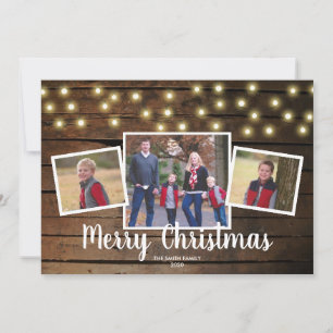 Festividades Luzes ocidentais de Cartão com fotos personalizad