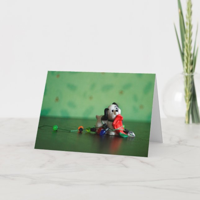 Festividades Luzes, Parada, Ação! Cartão de Natal (Frente)