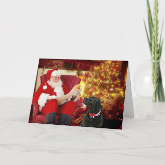Festividades Madison, o cartão de Natal Black Labrador