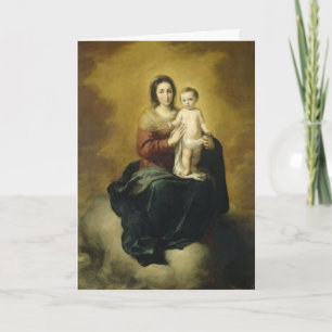 Festividades Madonna e Criança, Cartão de Natal de Bela Arte