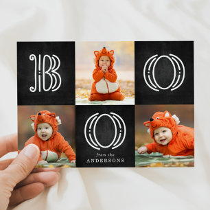 Festividades Magical Boo Cartão com fotos de Halloween