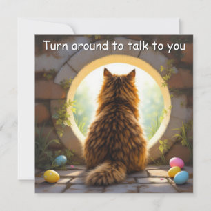 Festividades Maine Coon cat - Cartão de Férias de Páscoa