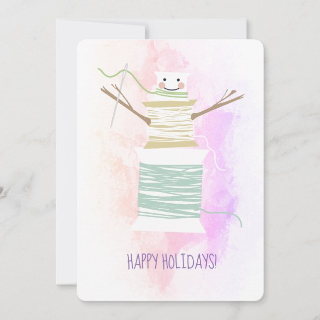 Festividades Manchas de linhas para costurar cartão de Natal do (Frente)