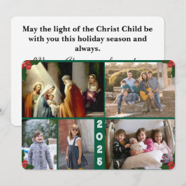 Festividades Mantenha o Cristo no Cartão de Natal da Família