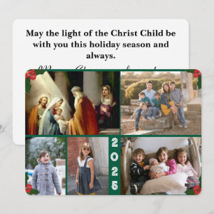 Festividades Mantenha o Cristo no Cartão de Natal da Família