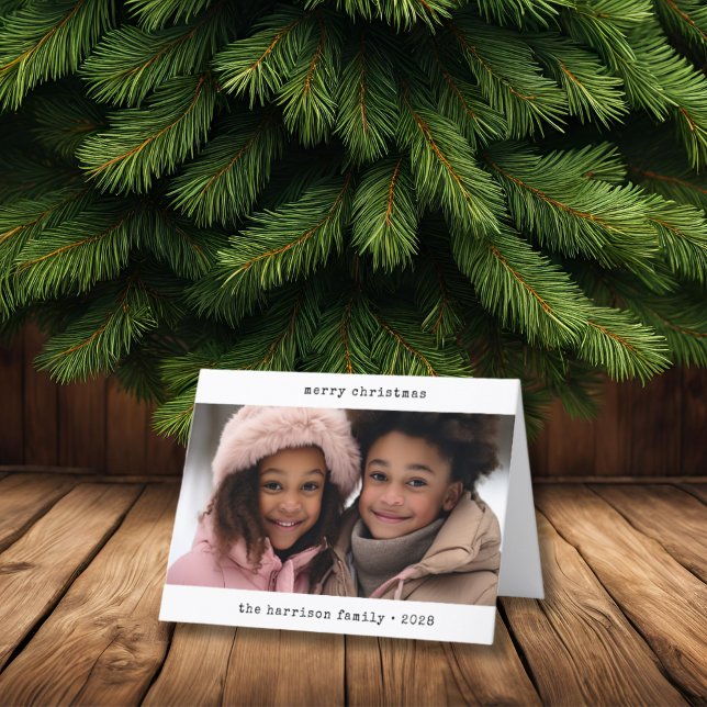 Festividades Máquina de escrever minimalista dobrada no cartão  (Criador carregado)