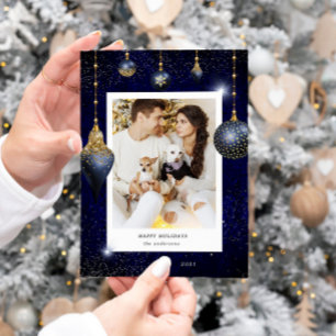 Festividades marinho de joia de ornamentação cartão com foto