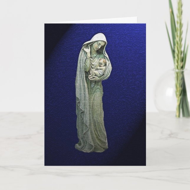 Festividades Mary e o Cartão de Natal para Criança Cristo (Frente)