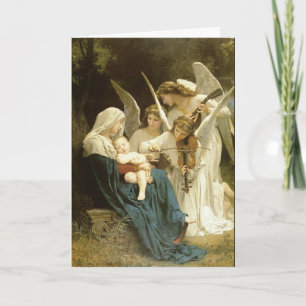Festividades Mary, Jesus e Cartão de Natal de Anjos